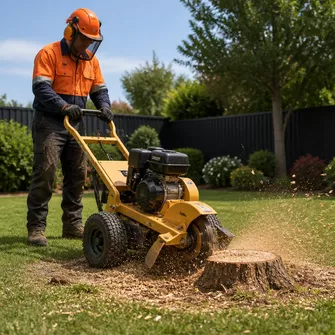 Stump grinding services in Carisbrook
