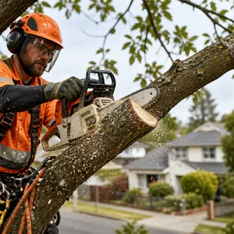 Tree cutting service in Clunes