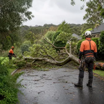 Emergency tree removal after storm damage in Clunes