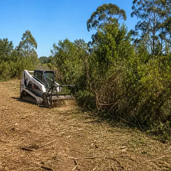 Land Clearing Creswick Vic, site being cleared of vegetation