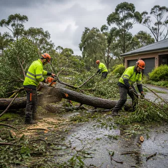 Emergency Tree Removal Creswick Vic, fallen tree being cleared