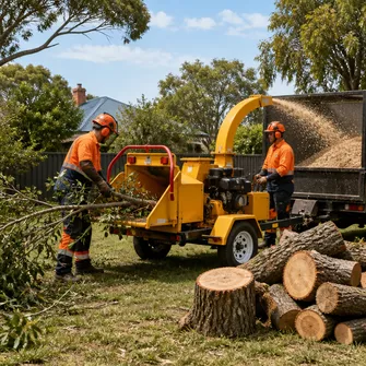 Residential Tree Removal Creswick Vic, tree removal in a backyard
