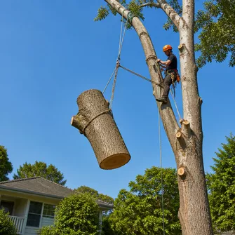 Large tree being safely removed in Gordon
