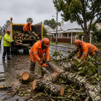Emergency tree removal after storm in Maryborough