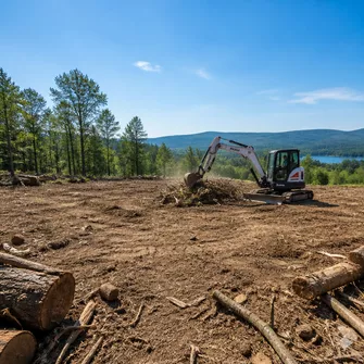 Land clearing for development in Meredith
