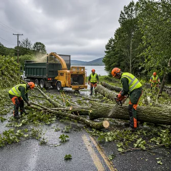 Emergency tree removal in Meredith after storm
